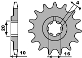 PBR gear wheel 2066 12 18NC